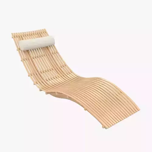 Wooden chaise lounge