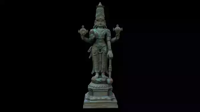 Lord perumal vishnu statue hi poly