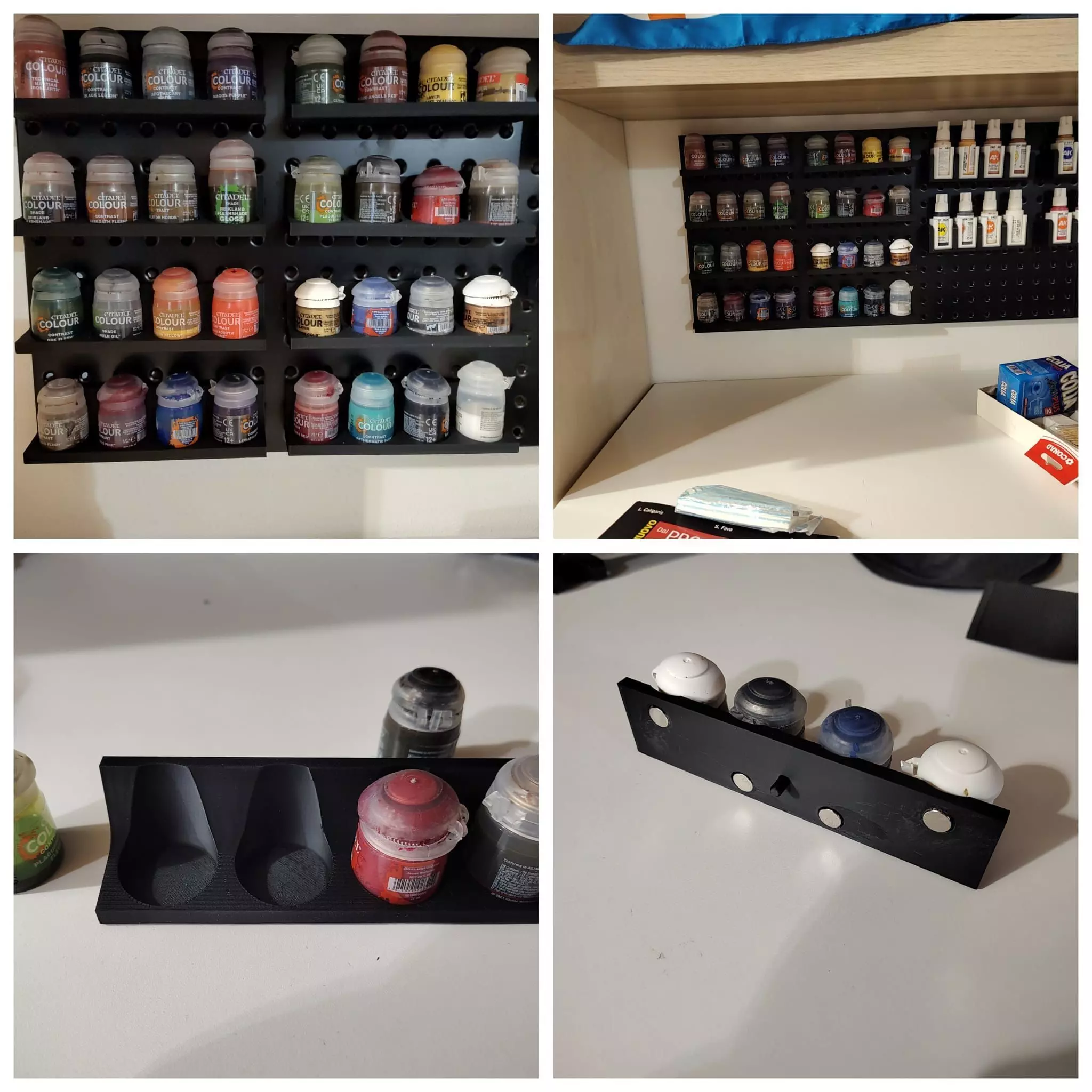Wall color holder G W bottles 3D print model 3D print model