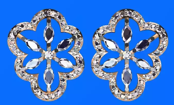 2 PAIR  DIAMOND ERRING