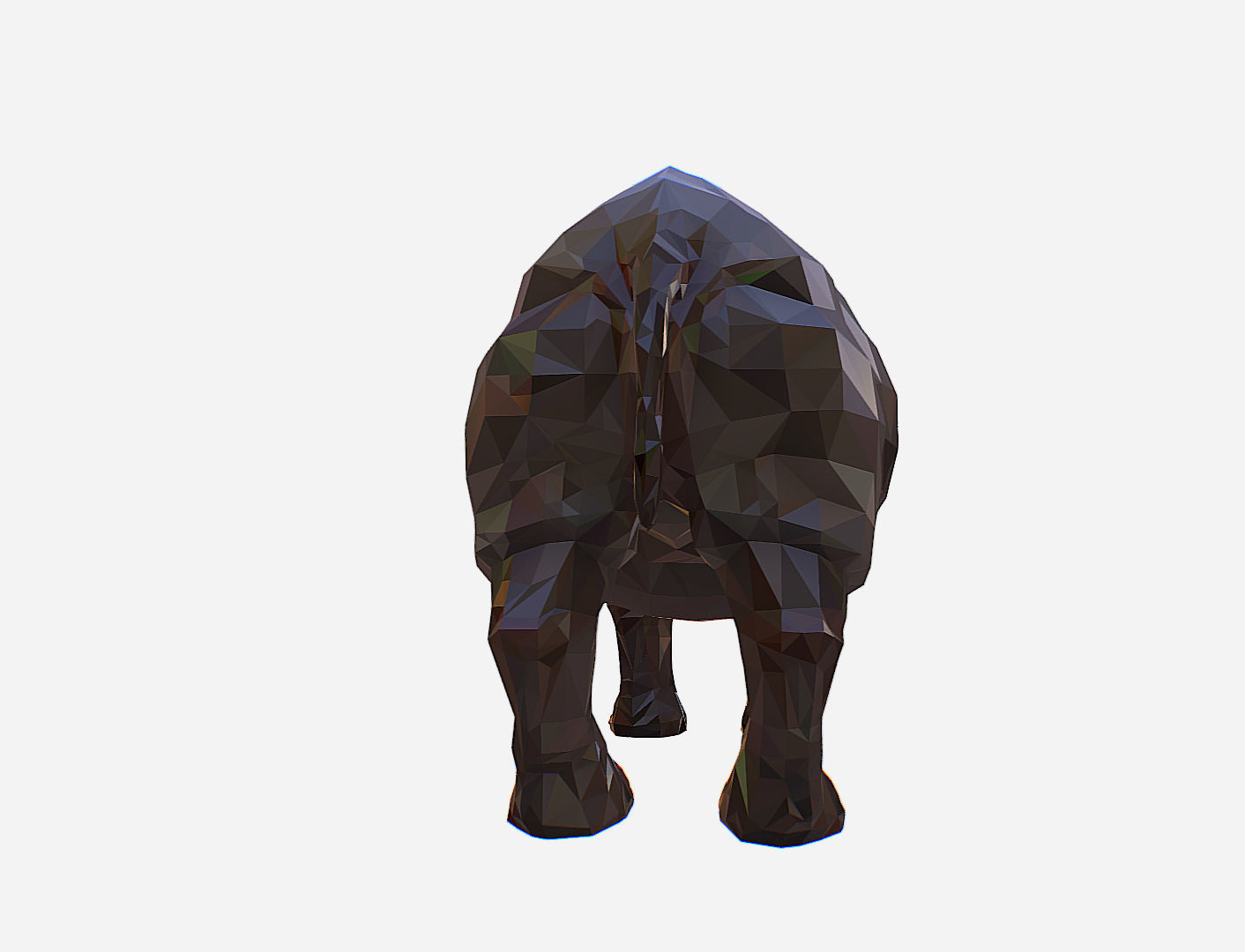 Rhino Low Polygon Art Animal Low-poly 3D model_13
