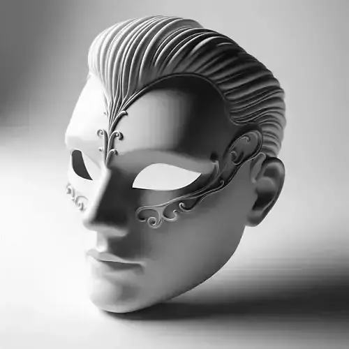 Ornate Classical Mask for Men 2 versions