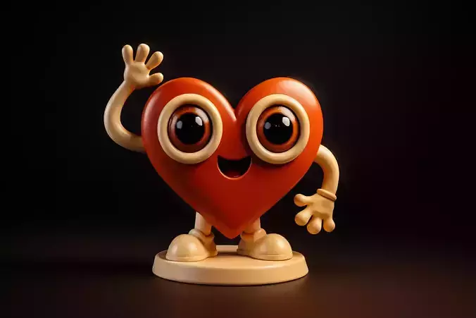 Cute Heart Character Valentines Day Decor