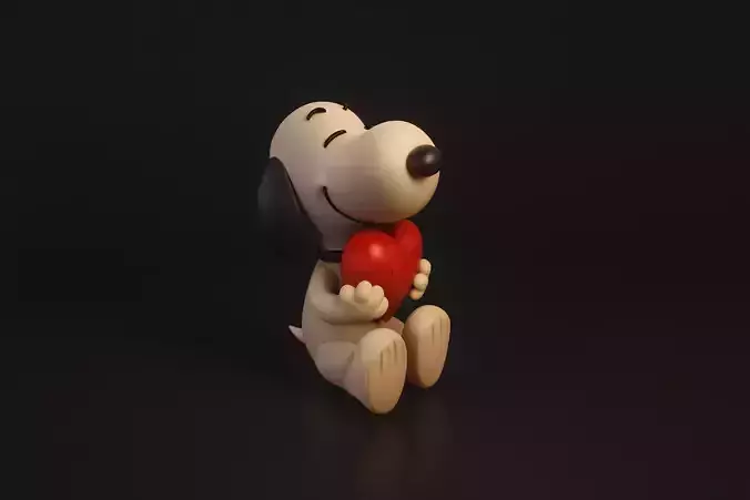 Enesco Jim Shore Snoopy Figurine with Heart Peanuts Valentine 