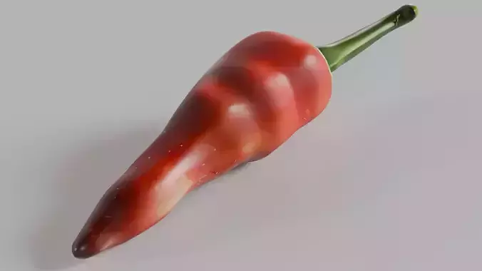 Red Chili Pepper 3D Model 