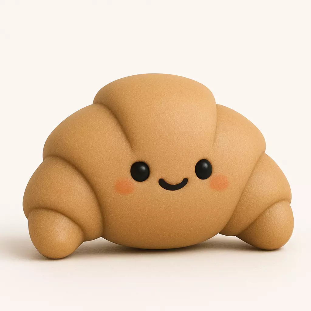 Happy Croissant 3D print model