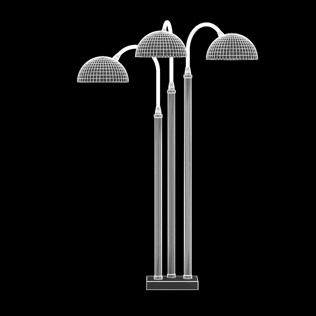 Porta Romana - ARC LAMP BRONZE SLB64 3D model_3