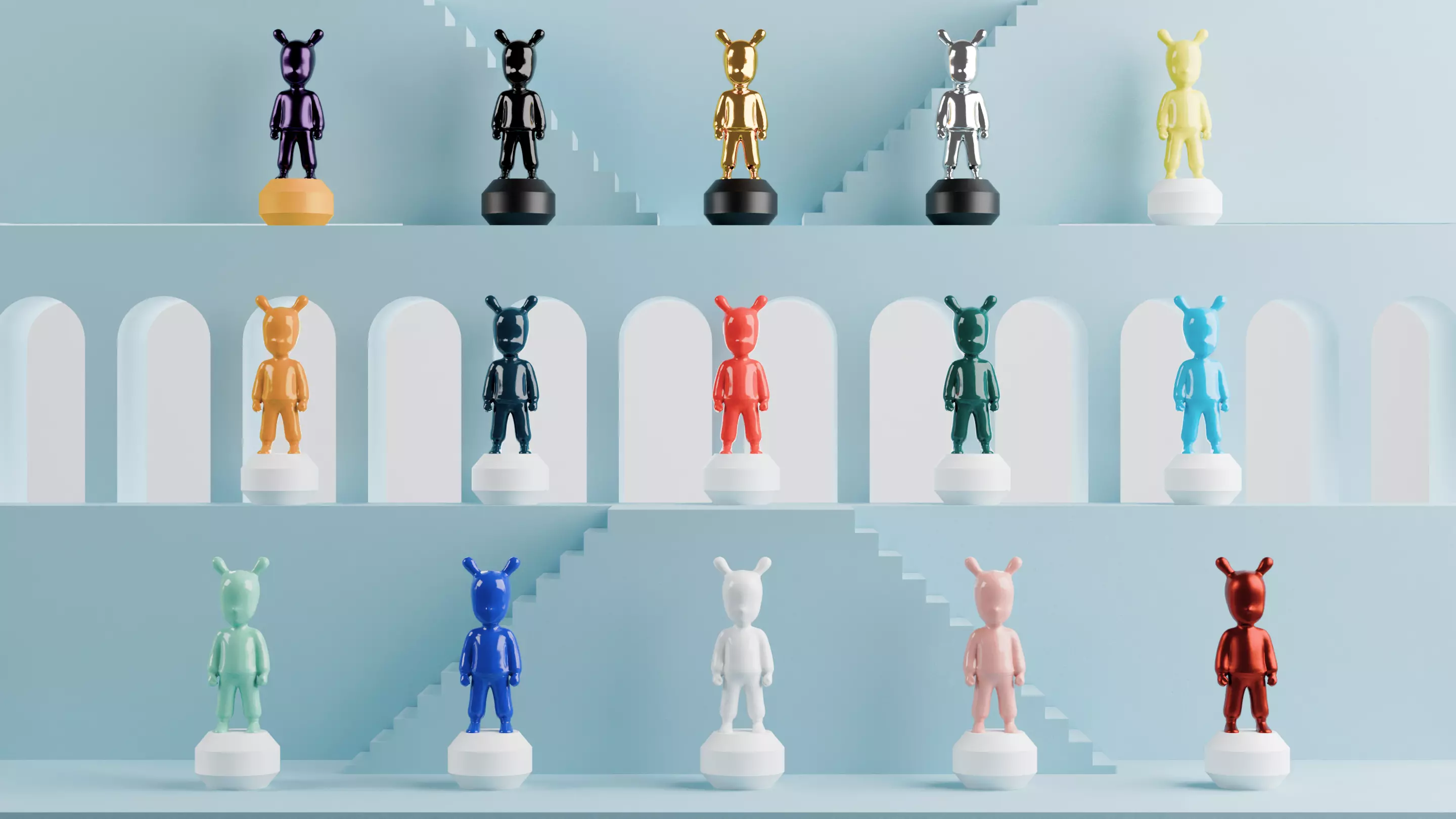 The Guest - porcelain sculpture Low-poly 3D model