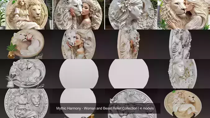 Mythic Harmony - Woman and Beast Relief Collection