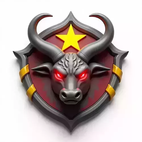 Sturdy Industrial Bull Shield Emblem 3D Model Vietnam