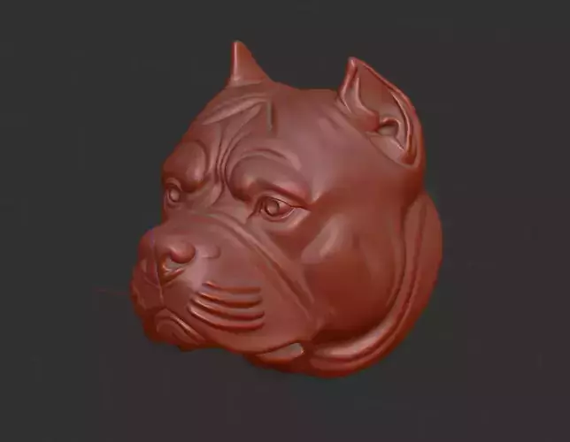 Bulldog head 3d print model