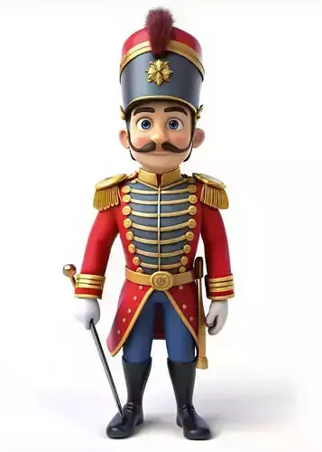 Royal Nutcracker Soldier - Classic Christmas 3D Model