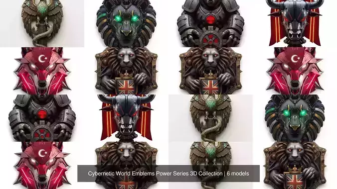 Cybernetic World Emblems Power Series 3D Collection