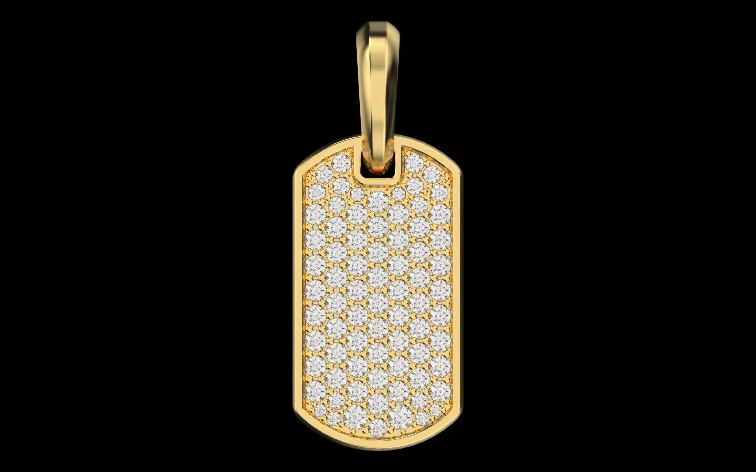 David Yurman Chevron Tag 21mm 3D print model