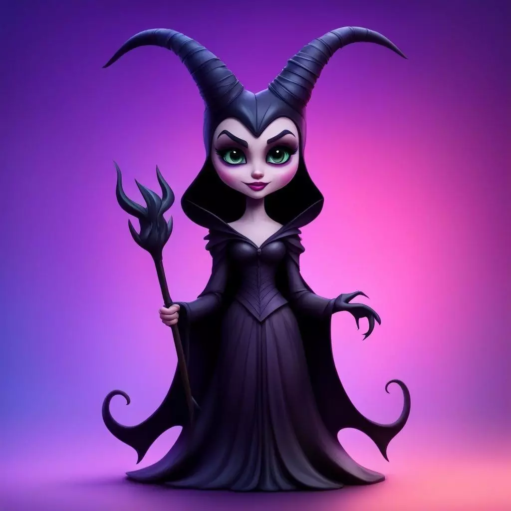 Dark Sorceress - Stylized Evil Queen 3D Model 3D print model