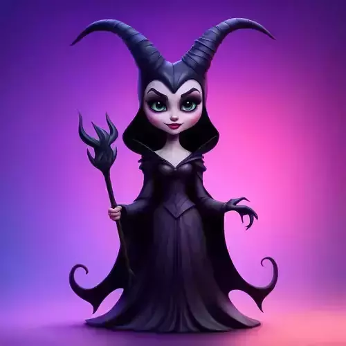 Dark Sorceress - Stylized Evil Queen 3D Model