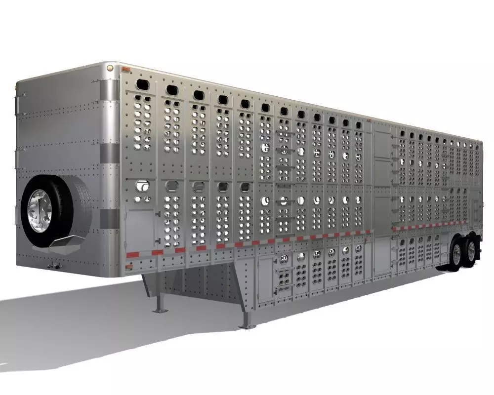 Livestock Semi Trailer 3D model