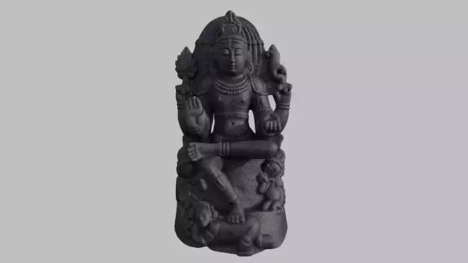 Lord vishnu sculpture statue hi poly