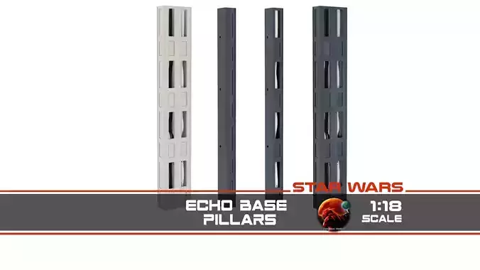 Echo Base pillars 1-18 scale Kenner Hasbro