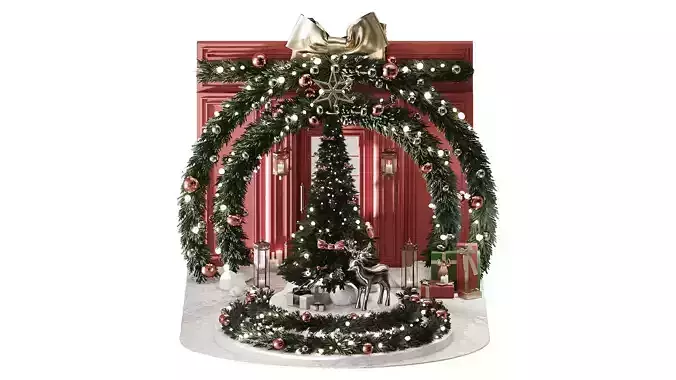 Festive entrance decoration