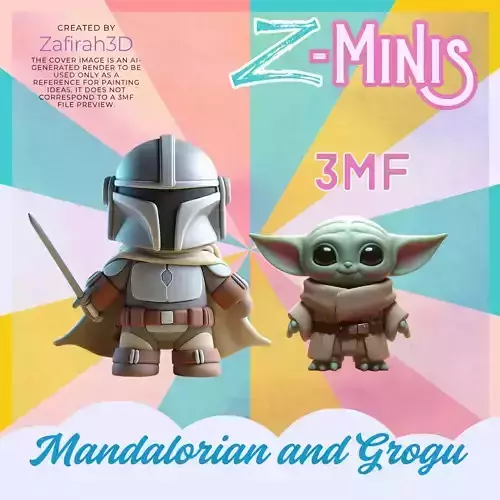MANDALORIAN AND GROGU 3MF VERSION