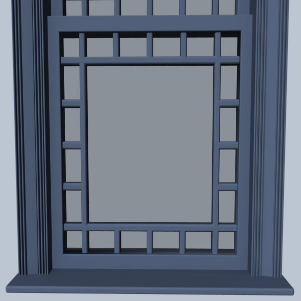 Window art deco 3D model_3