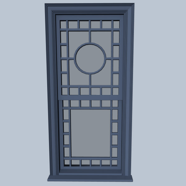 Window art deco 3D model_7
