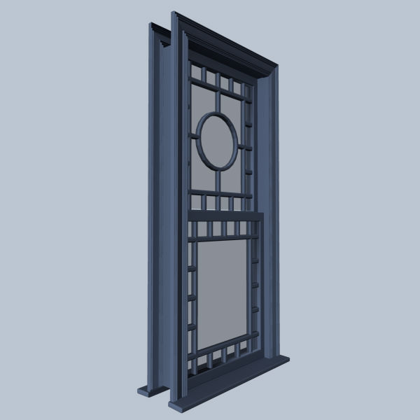 Window art deco 3D model_1