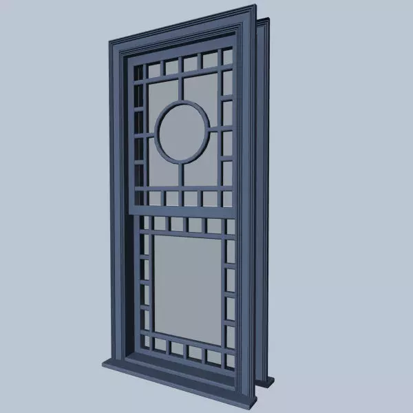 Window art deco 3D model_0