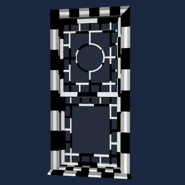 Window art deco 3D model_14