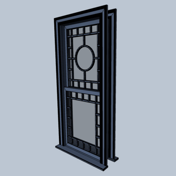 Window art deco 3D model_9