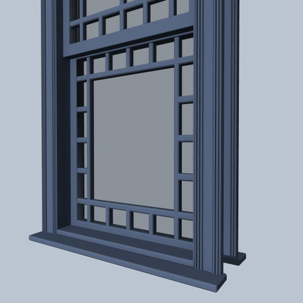 Window art deco 3D model_5