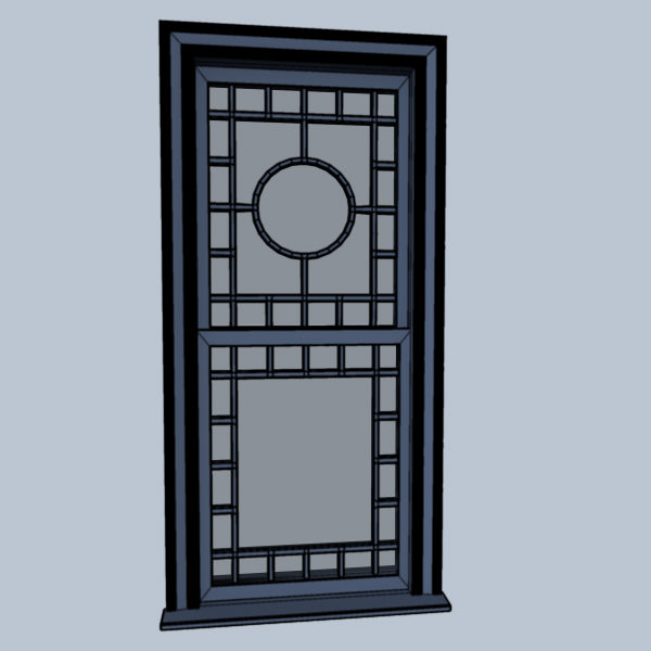 Window art deco 3D model_8