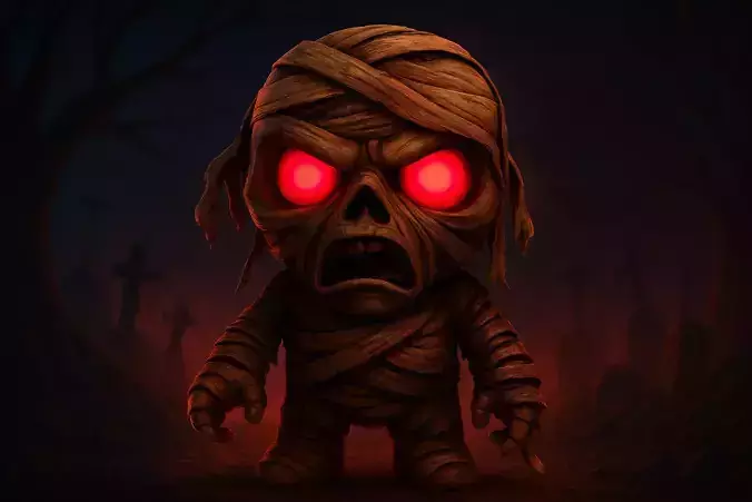 Stylized Mummy Monster 3D Character 3D model