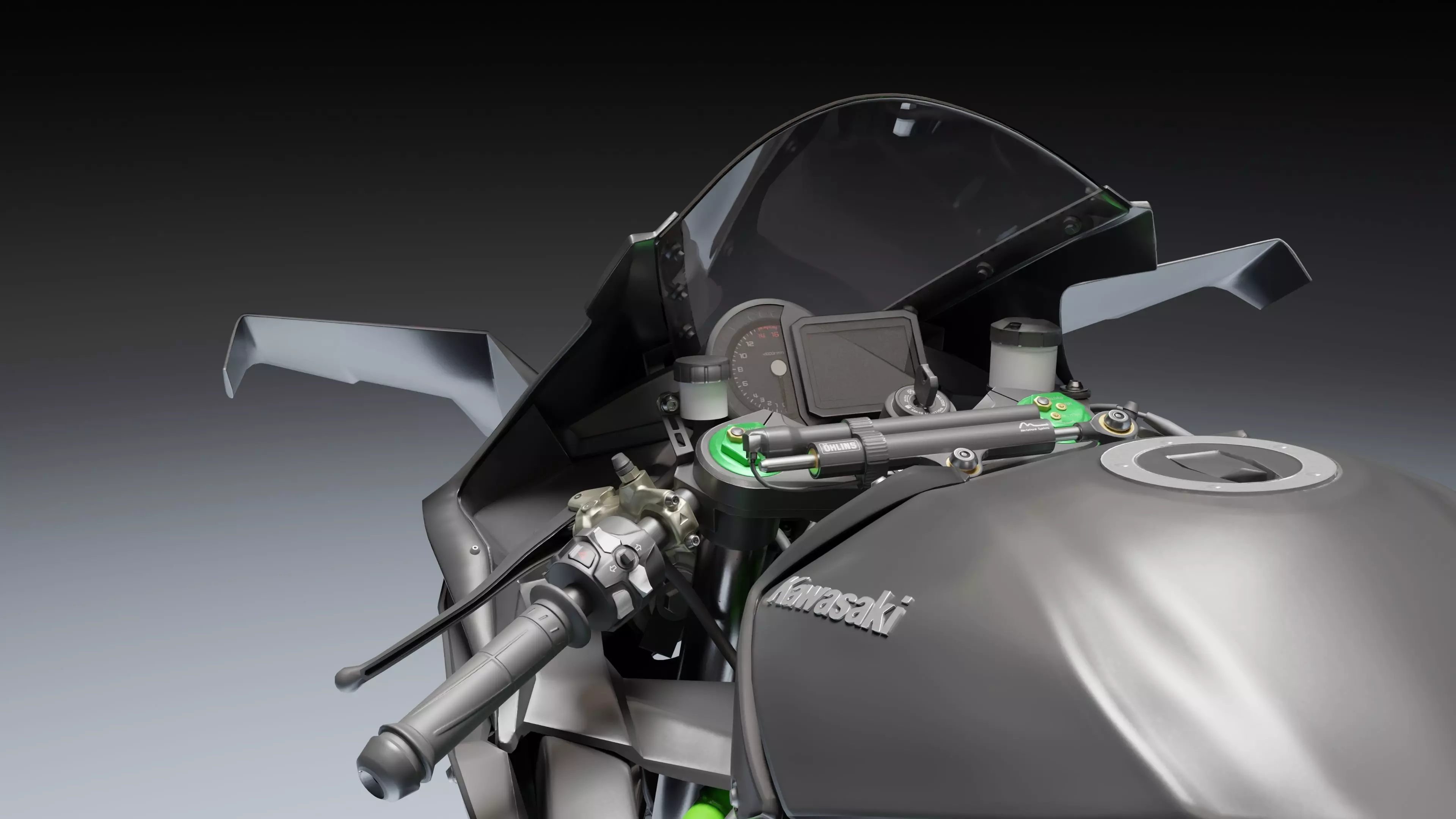 3D model Kawasaki Ninja H2R 2021 VR / AR / low-poly | CGTrader