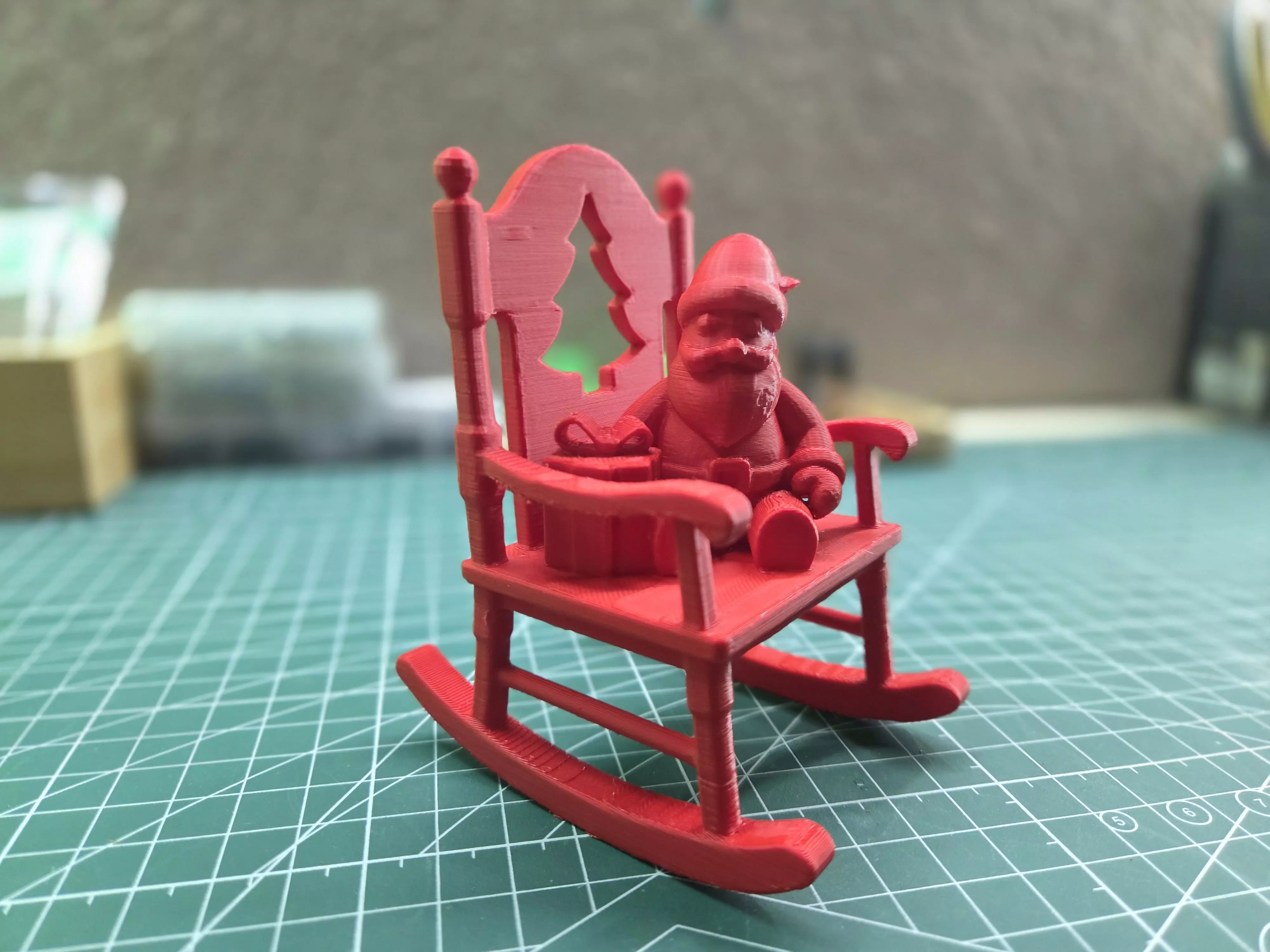 Santa Claus on Rocking Chair 3D print model