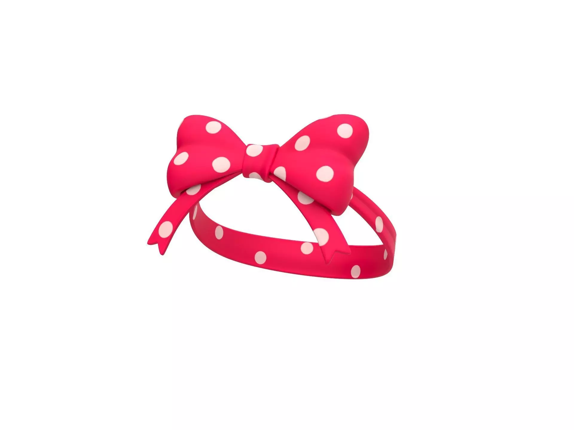 Pink Bow Headband 3D model