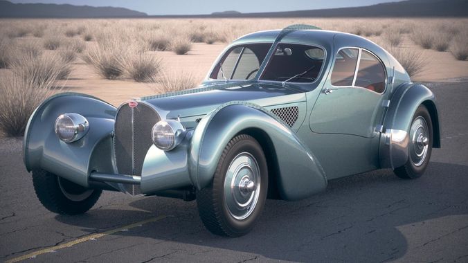 Bugatti Type 57SC Atlantic 1938 DesertStudio 3D model