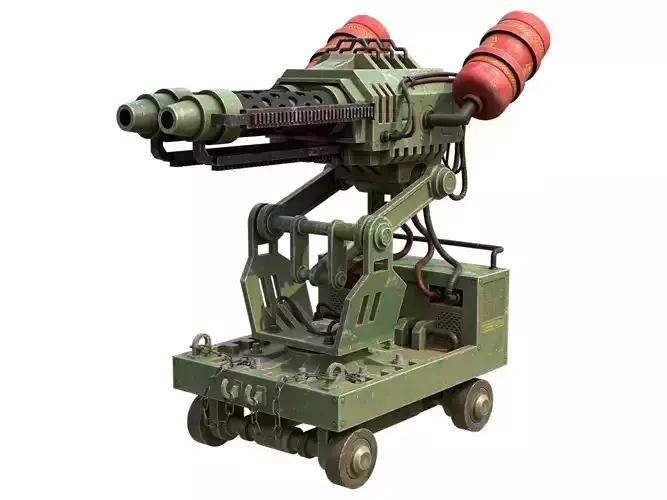 Flamethrower Turret-1-Green
