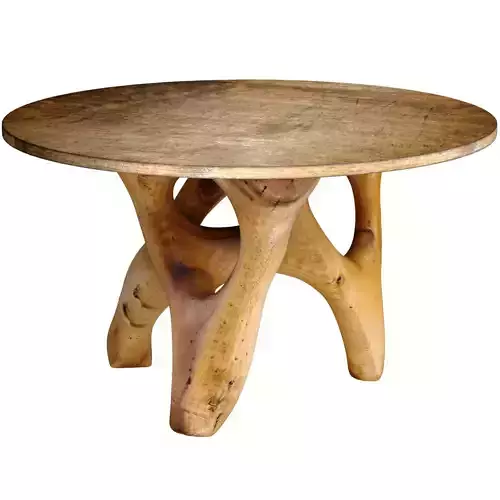 Rustic Sculptural Rural style solid wood dining table eco-design