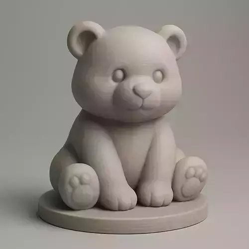 Sitting teddy bear figurine