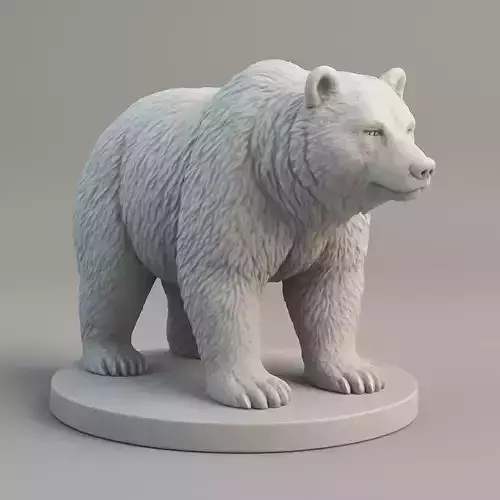 A standing bear sculpture