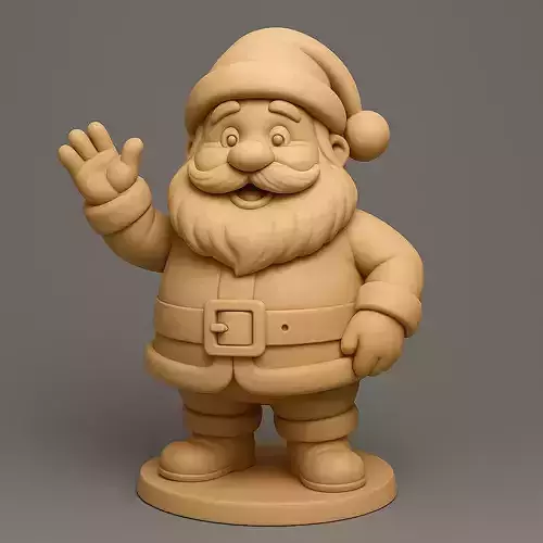 Santa Claus waving figure