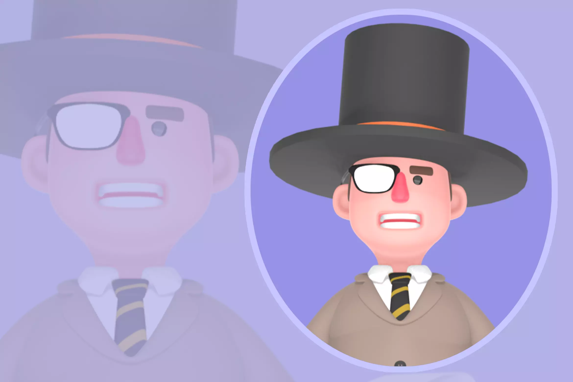 Stylized 3D Male Lawyer - Cartoon Attorney Reading Newspaper 3D model