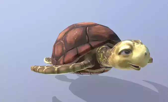 SEA TURTLES FAST SWIMMING Pbr Fbx  Animated