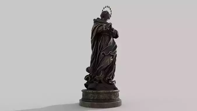 maria immaculata statue hi poly