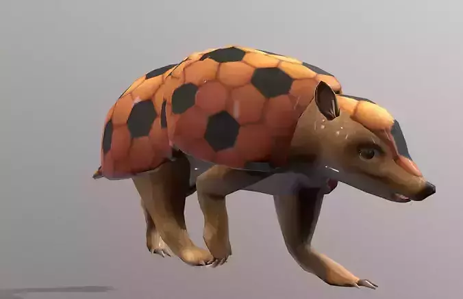 LITTLE TOLYPEUTES RUNNING Pbr Fbx Animated