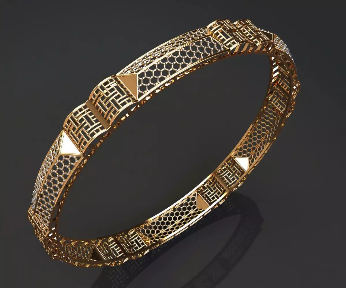 1554 Kuwaiti Style Bangle 63MM-10gm 3D print model