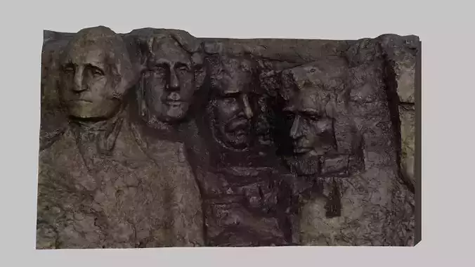 Mount Rushmore National Memorial  statue sculpture hi poly