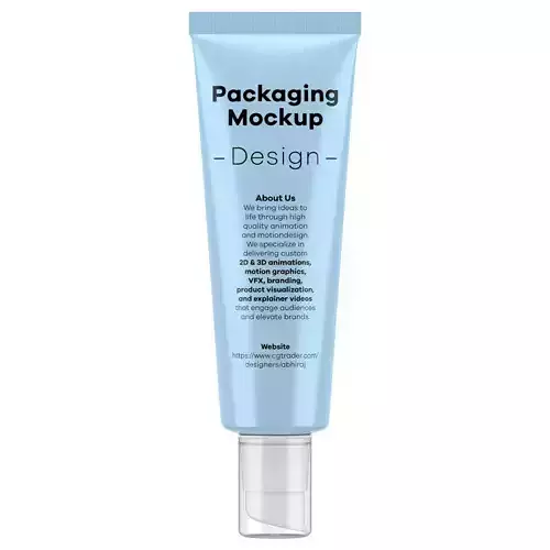 Cosmetic Tube Low-poly 3D model